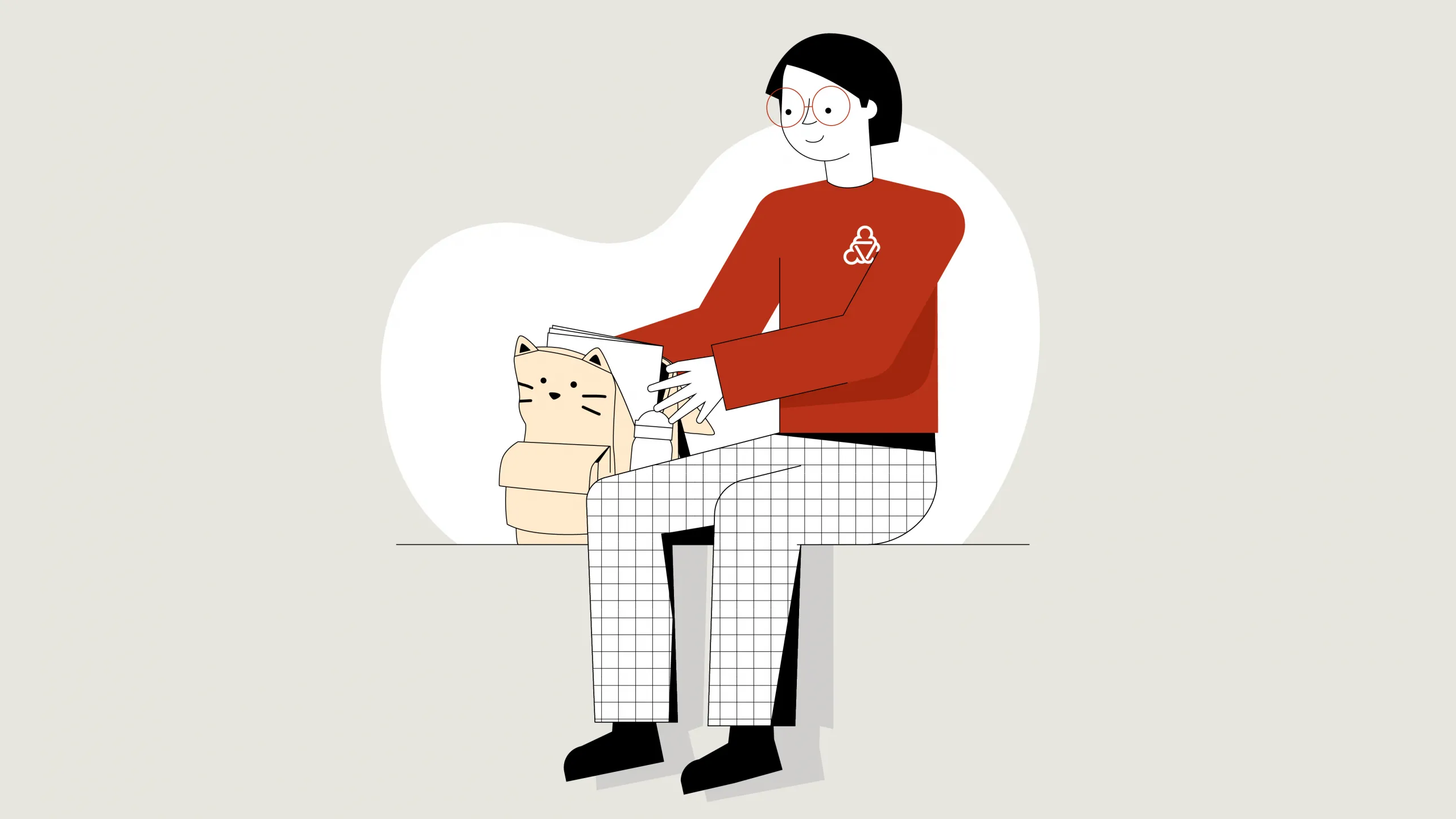 Die Wegweiserin packt einen Rucksack. 