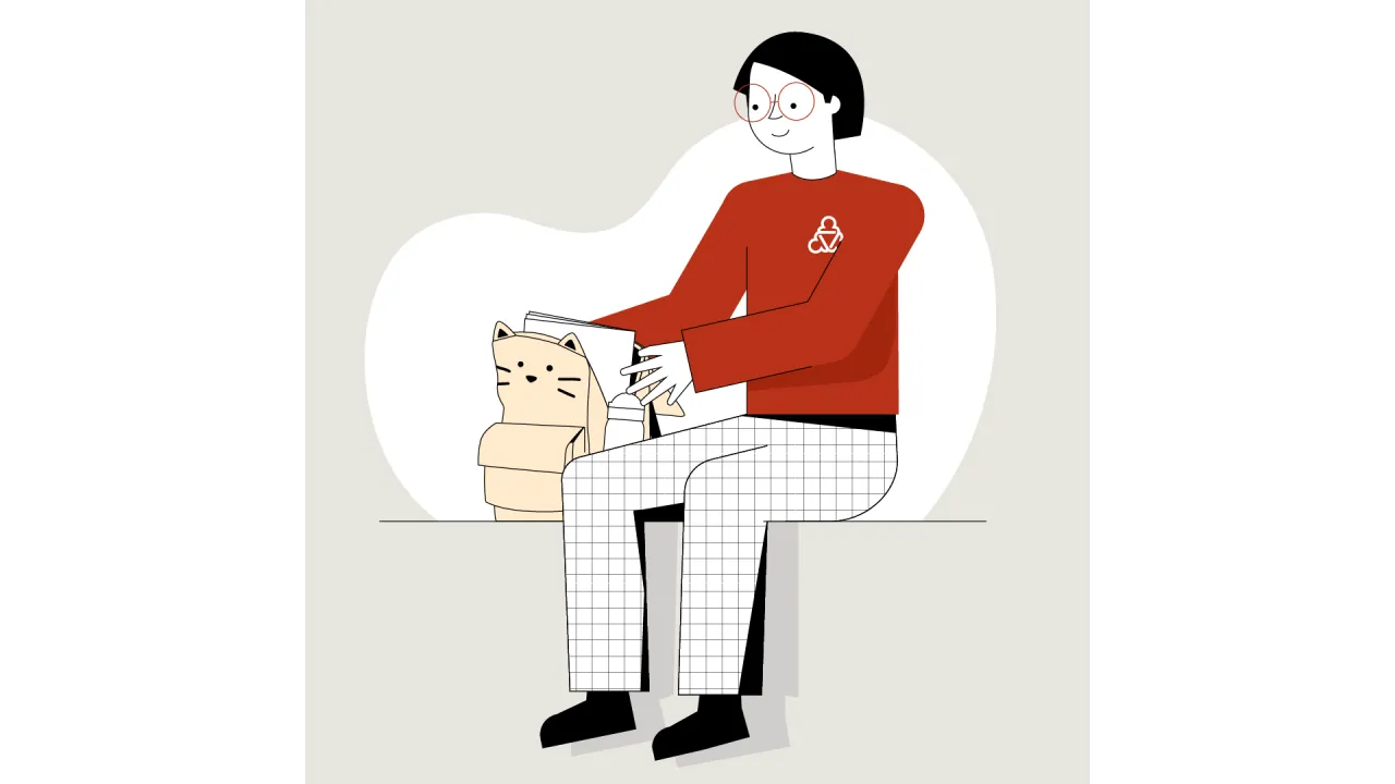 Die Wegweiserin packt einen Rucksack. 